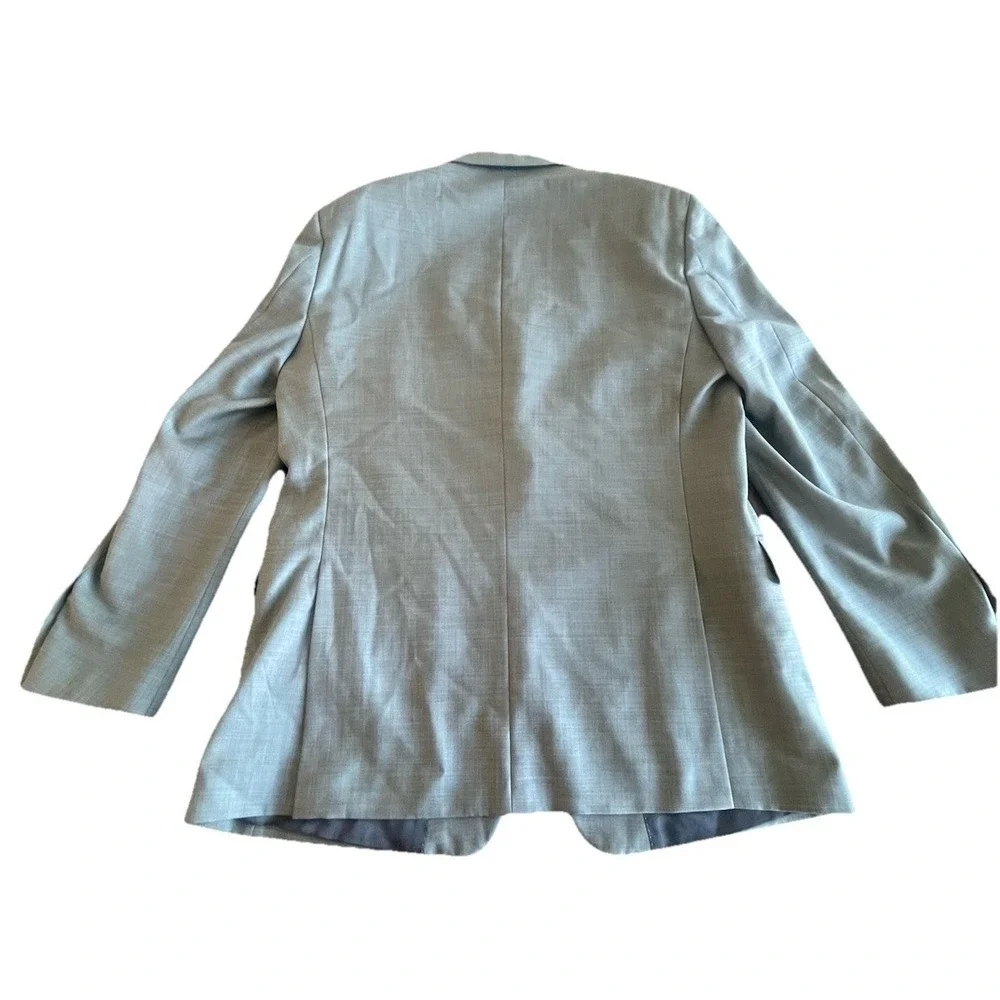 Tommy Hilfiger‎ Blazer Jacket Coat RN 47338 Light Gray Sz 44L 100% Wool